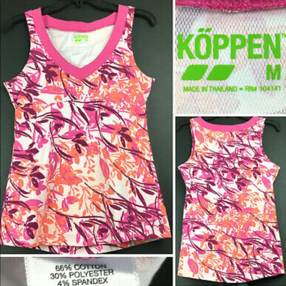 Koppen Floral Sleeveless Activewear Top